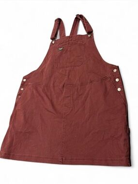 Wildfang Rust Overall Dress Pinafore Utility Workwear 2X Plus Size Cotton